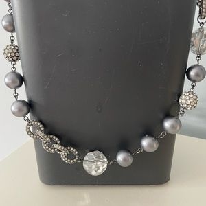 White House Black Market grey and silver necklace #Poshmark